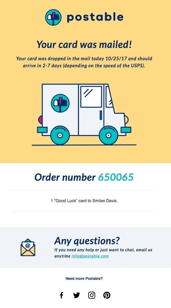 How do order confirmation emails work?