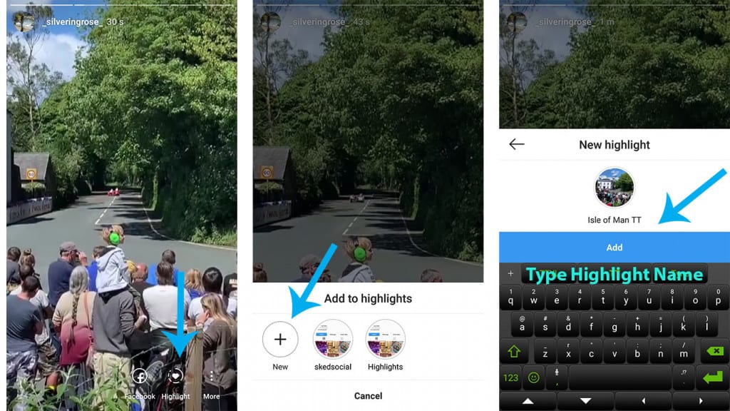 Adding a Highlight from an active Instagram Story Source: Skedsocial