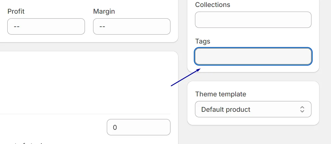 add product and tags