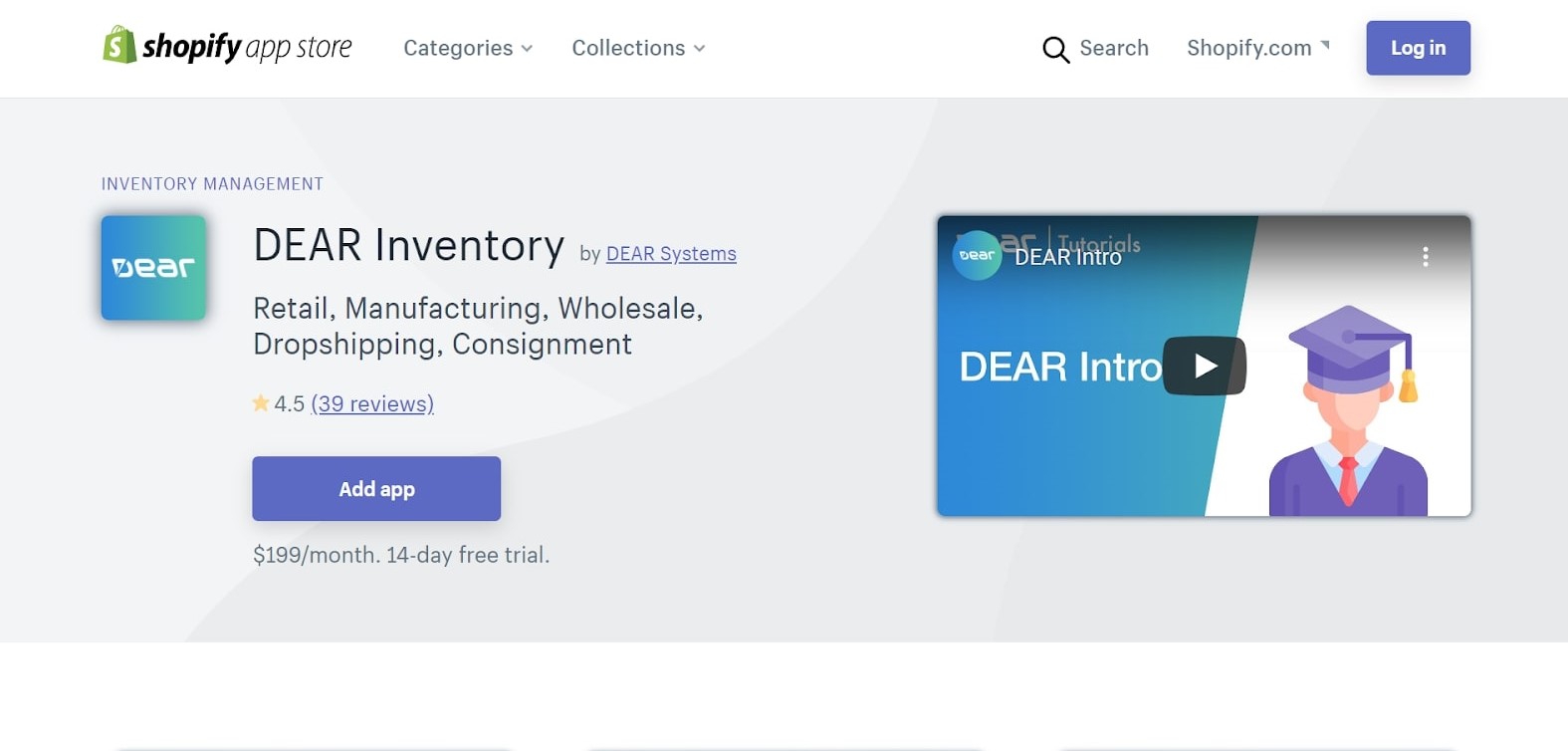 DEAR Inventory for your Shopify store