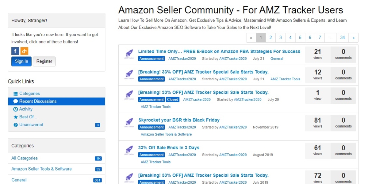 Amazon Tracker Community Forum