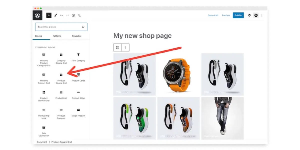 Design and customize your new WooCommerce Shop Page using the Block Editor