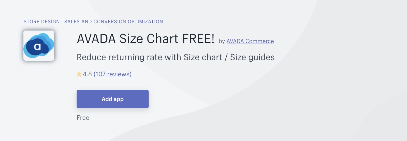 AVADA Size Chart