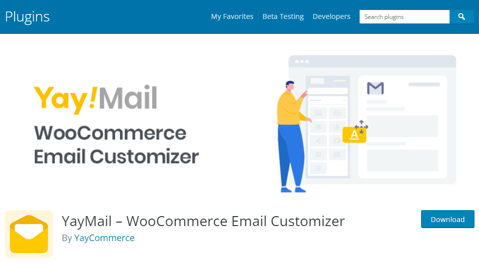 example of Visual Email Designer for WooCommerce