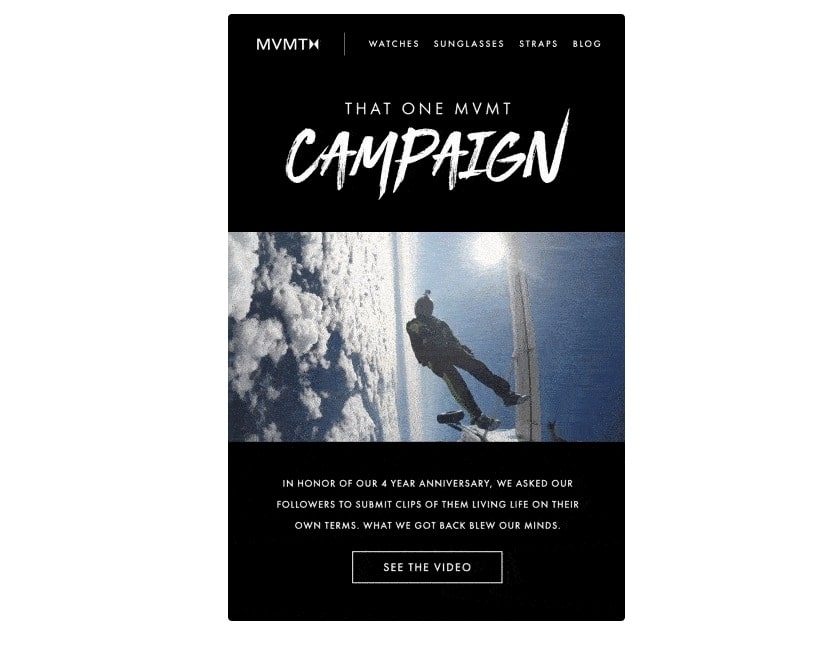 MVMT's That One Time email campaign